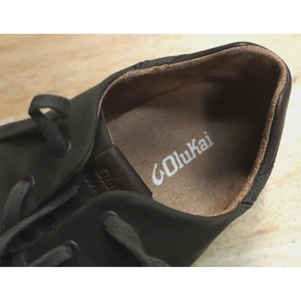 Olukai Men's Lae'ahi Li Fashion Sneaker Size 12‎ Green Convertible Slip On Heel